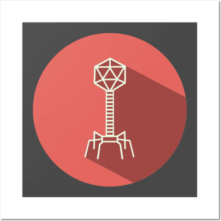 Bacteriophage flat Posters and Art